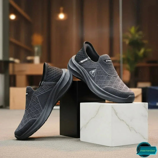 Ultra-Comfort Premium Running Mesh Sneakers for Men in dark grey