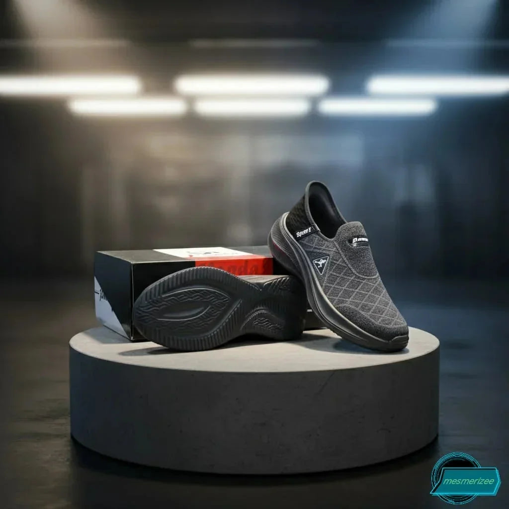 Ultra-Comfort Premium Running Mesh Sneakers for Men in dark grey