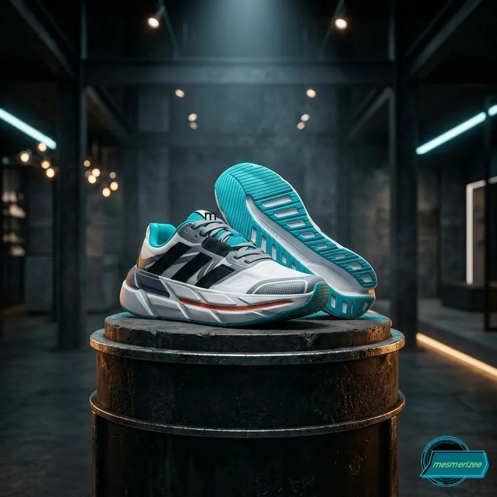 Mesmerizeexyz Ultra-Comfort Premium Running Mesh Sneakers in White and Grey