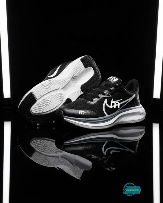 Nk 086-blk/white ultra-comfort premium running mesh sneakers for men