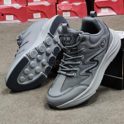 Grey Mesmerizeecom premium running mesh sneakers for men with comfortable cushioned soles.